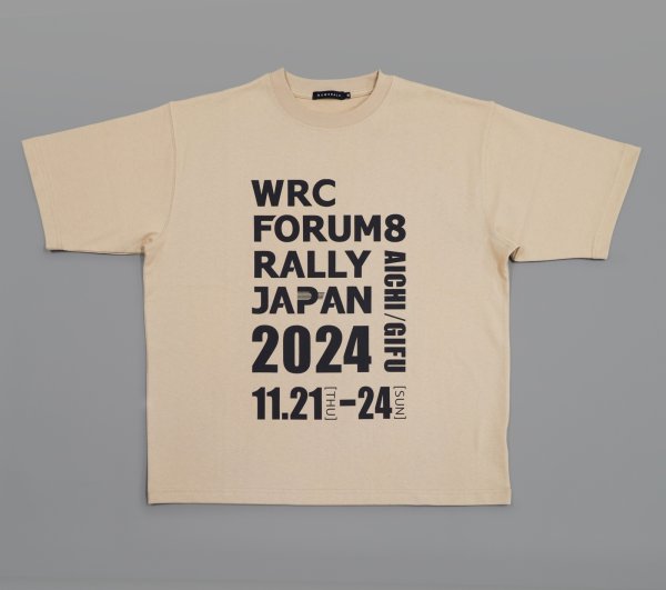 画像2: 2024スタンプロゴTシャツ（オーバーサイズシルエット・ベージュ） (2)