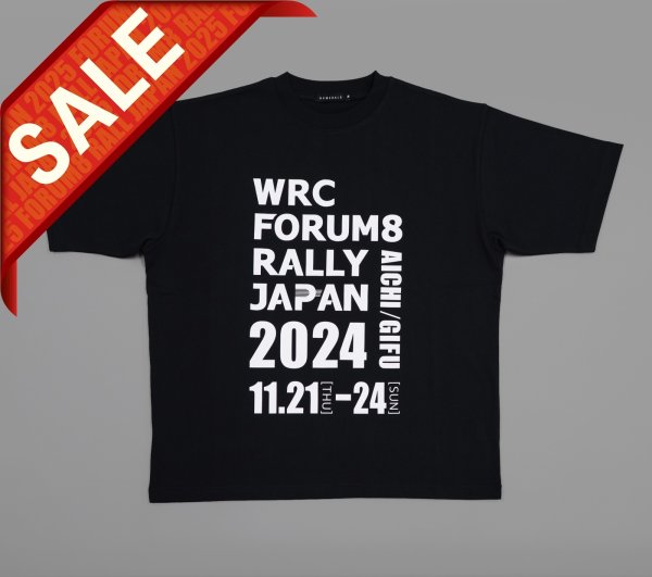 画像1: スタンプロゴTシャツ（オーバーサイズシルエット・黒） (1)